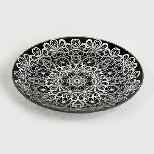 Тарелка обеденная 85-141-26 см. "Кружево 1" чрн. 1 цв.