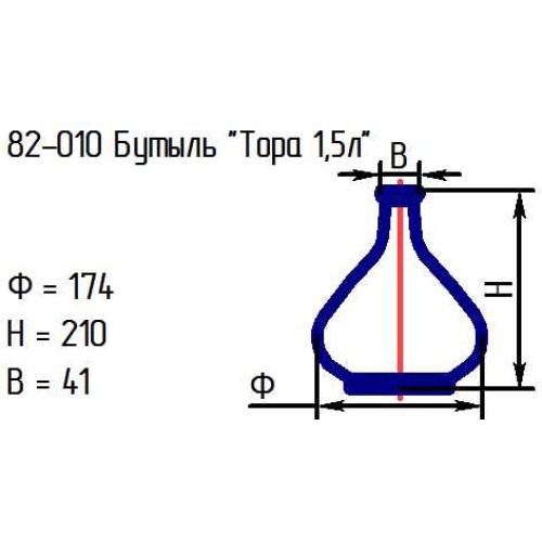 Бутыль 82-010 "Тора 1,5 л." проз.крш.1/2 марганец.