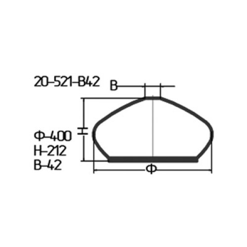 Рассеиватель 20-521-ф400/в 42 опал.мат. (G-387)