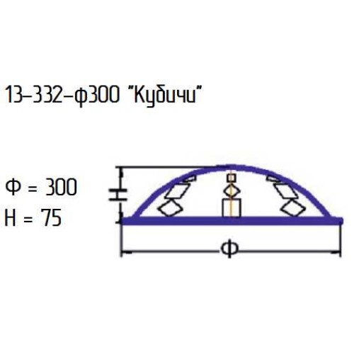 Рассеиватель 13-332-ф300 "Кубичи" проз.