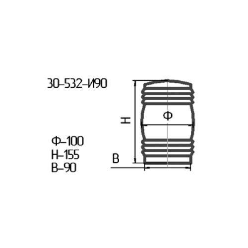 Рассеиватель 30-532-и 90 опал.мат. (3106)
