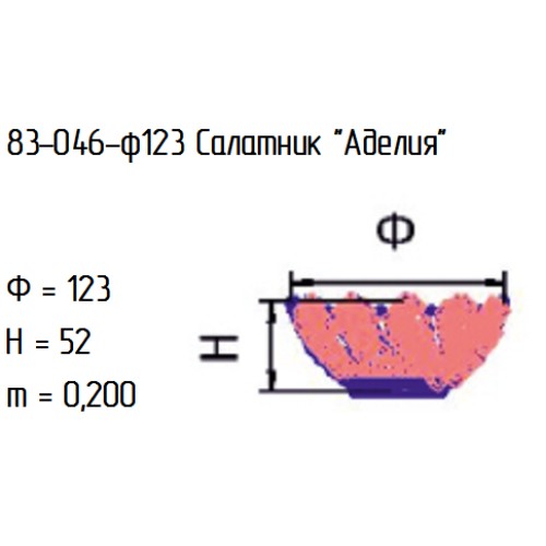 Салатник 83-046-12 см. "Аделия" мал.проз.