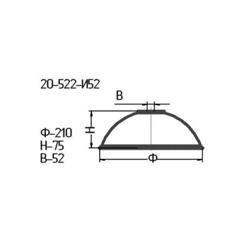 Рассеиватель 20-522-и 52 опал.крш.шмп.гл. (G-354)