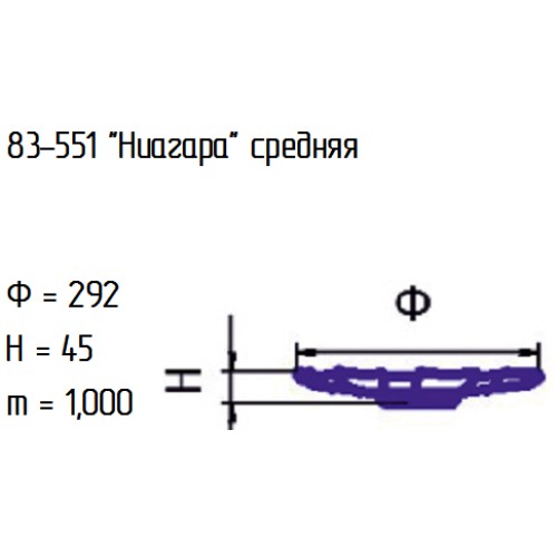 Блюдо 83-551-29 см. "Ниагара" ср.син.