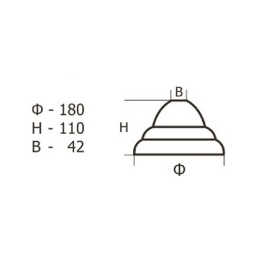 Рассеиватель 33-010-ф180/в 42 проз.мат.д02.мрм.зел. ("Кураж")