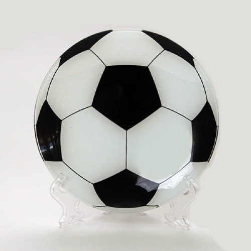 Тарелка обеденная 85-140-26 см. "Футбол" бел.чрн. 2 цв.