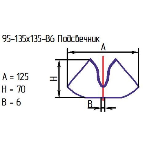 Подсвечник 95-135х135-в6 жел. 1 цв.