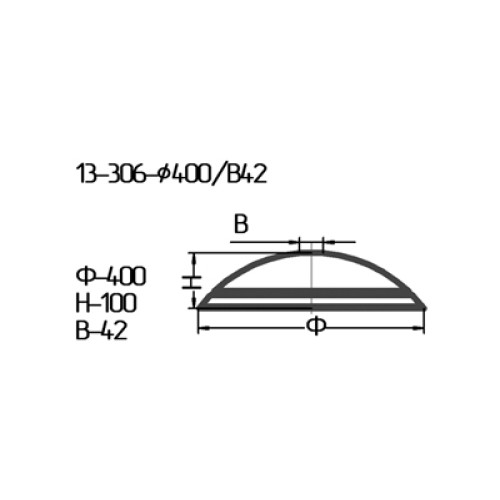 Рассеиватель 13-306-ф400/в 42 "Этруска" проз.мат.