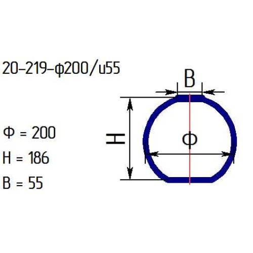 Рассеиватель 20-219-ф200/и55 проз.крш.1/2 темн.сер.