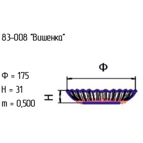 Тарелка десертная 83-008-17.5 см. "Вишенка" проз.