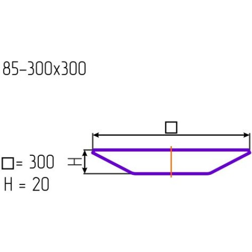 Тарелка обеденная 85-010-30х30 см. "Этруска" чрн.зол. 2 цв.