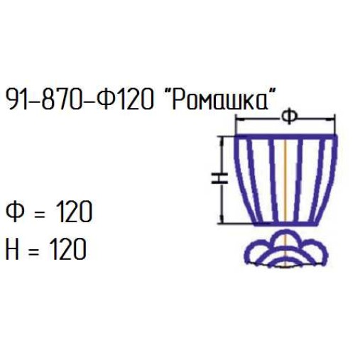 Кашпо 91-870-ф120 "Ромашка" проз.