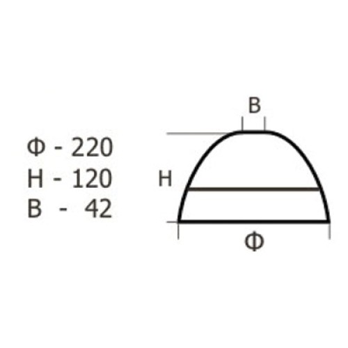 Рассеиватель 33-320-ф220/в 42 "Элегант" проз.мат.д01.кор.