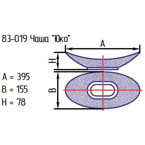 Блюдо 83-019-40х16 см. "Юко" бол.рециклинг.