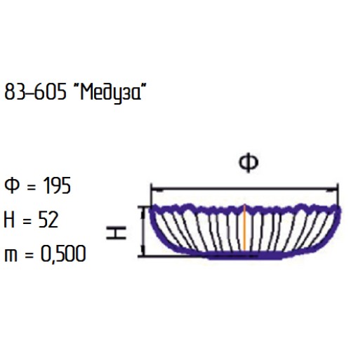 Блюдо 83-605-19,5 см. "Медуза" алеб.зел.