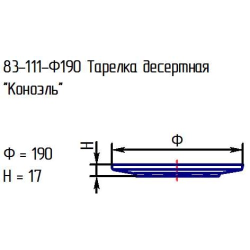 Тарелка десертная 83-111-19 см. "Коноэль" проз.крш.бел.зел.обж.(2)