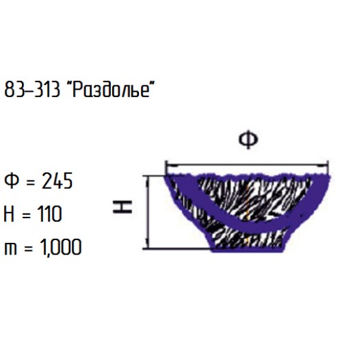 Салатник 83-313-24,5 см. "Раздолье" сир.5145/1