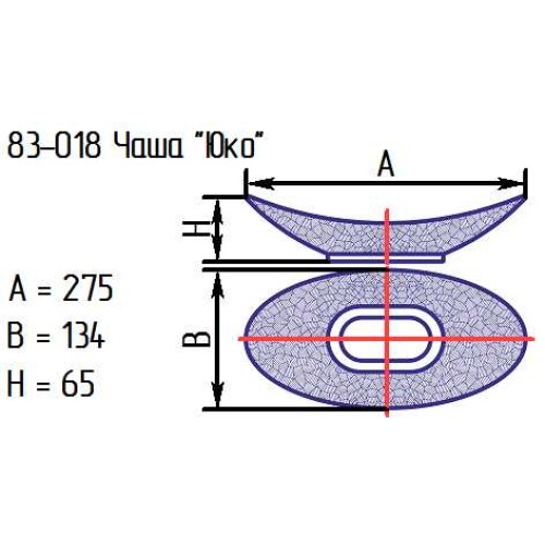 Блюдо 83-018-28х13,5 см. "Юко" мал.сир.металлик.263С край