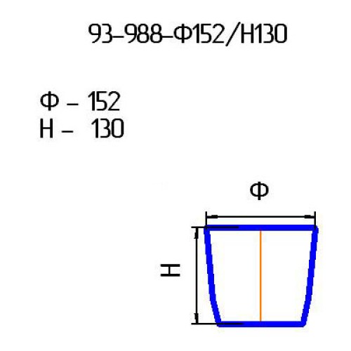 Кашпо 93-988-ф152/h130 алеб.салат.