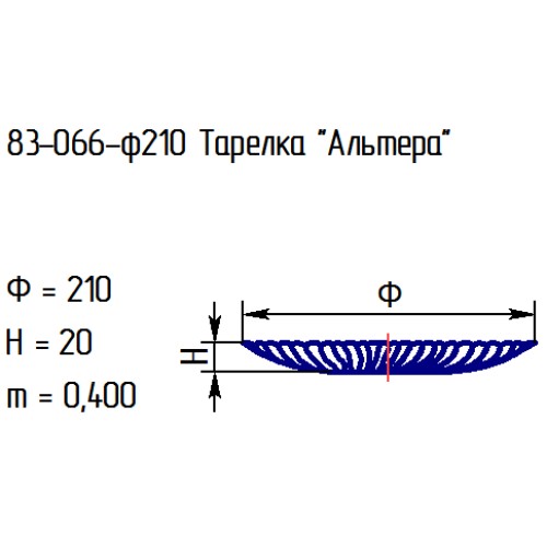 Тарелка десертная 83-066-21 см. "Альтера" проз.крш.зел.опак.