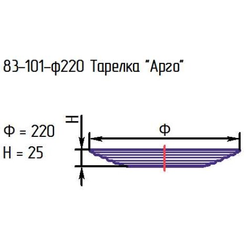 Тарелка десертная 83-101-22 см. "Арго" проз.крш.зол.металлик.