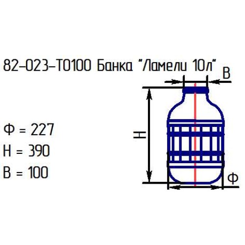 Банка 82-023-ТО100 "Ламели 10 л." проз.крш.зел.574С