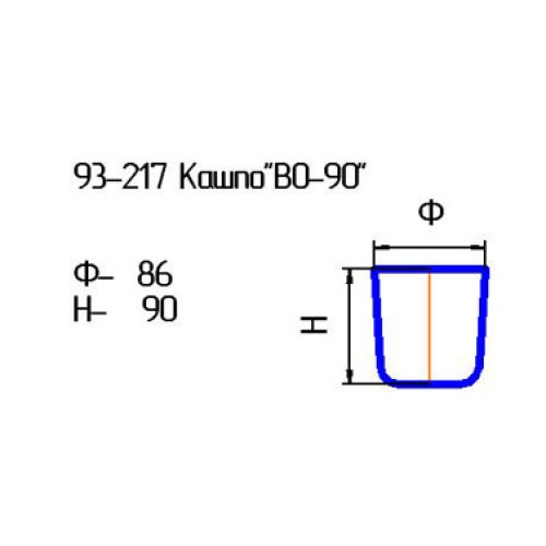 Кашпо 93-217 "Во-90" алеб.беж.мат.