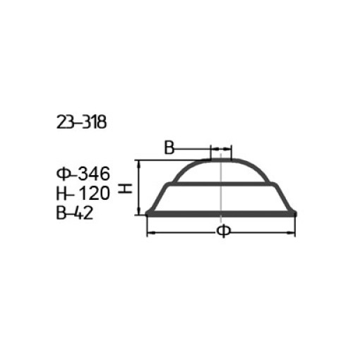Рассеиватель 23-318-ф346/в 42 проз.мат. ("Омега")