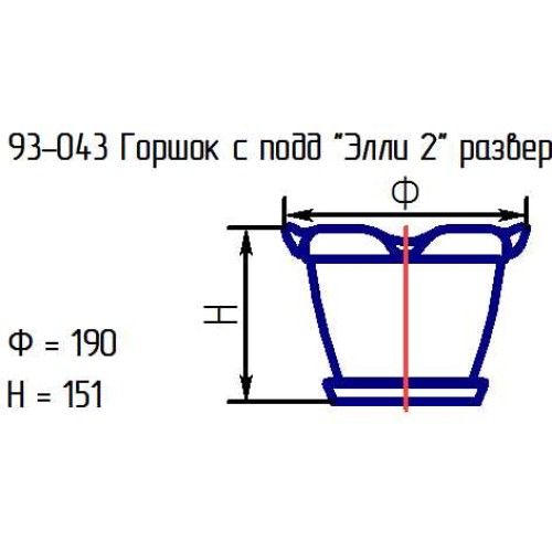 Горшок с подд. "Элли 2" 93-043 разверт.алеб.зел.