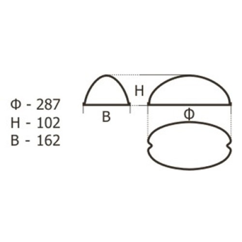 Рассеиватель 51-024-ф282х162 "Нико" проз.мат. В КАРТОНЕ