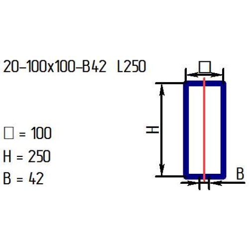 Рассеиватель 20-100х100-в 42 опал.L250.