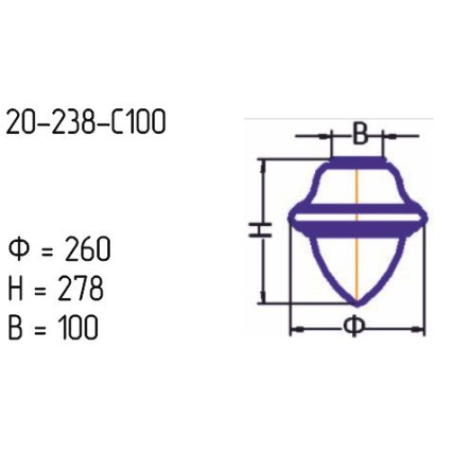 Рассеиватель 20-238-с 100 опал.