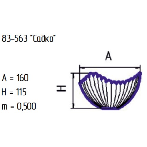 Салатник 83-563-16 см. "Садко" мал.алеб.жел.