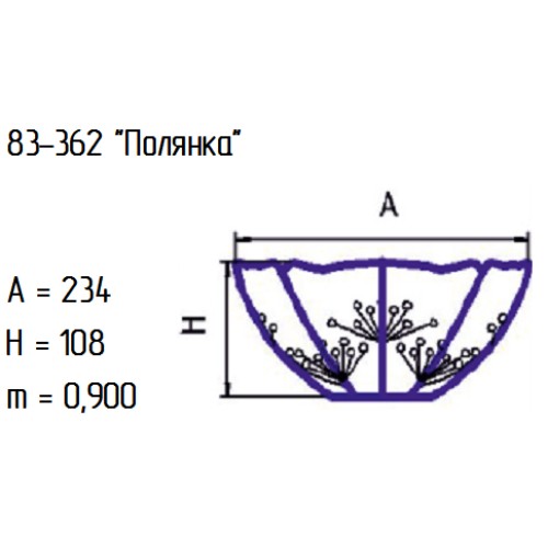 Салатник 83-362-23,5 см. "Полянка" коб.