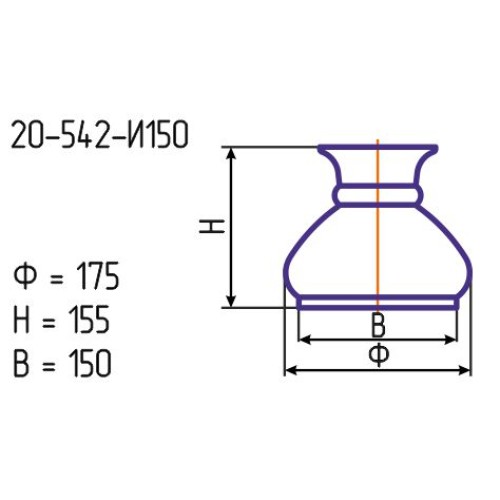 Рассеиватель 20-542-и 150 опал.крш.зел.169С