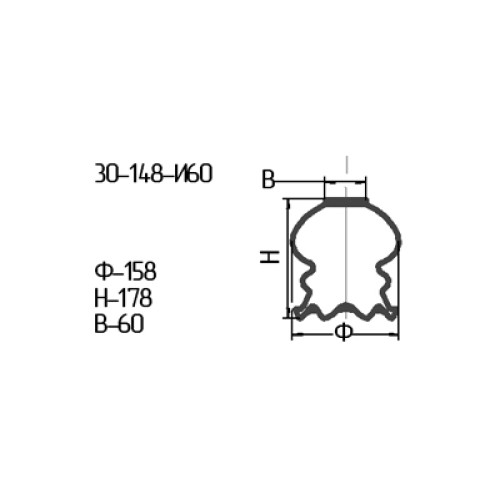 Рассеиватель 30-148-и 60 "Дина" опал.крш."Пион" прл.рос.