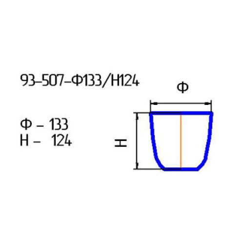 Кашпо 93-507-ф133/h124 рециклинг.