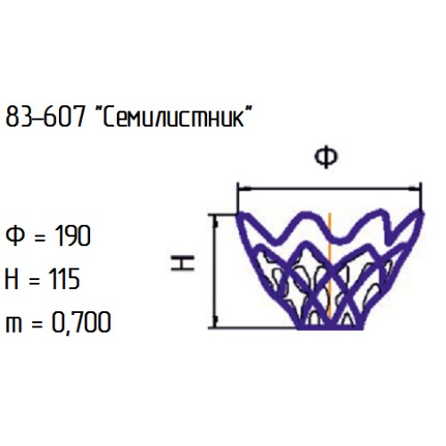 Конфетница 83-607-19 см. "Семилистник" коб.