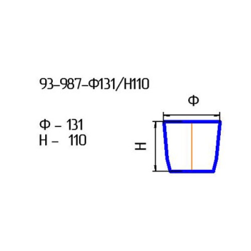 Кашпо 93-987-ф131/h110 рециклинг.