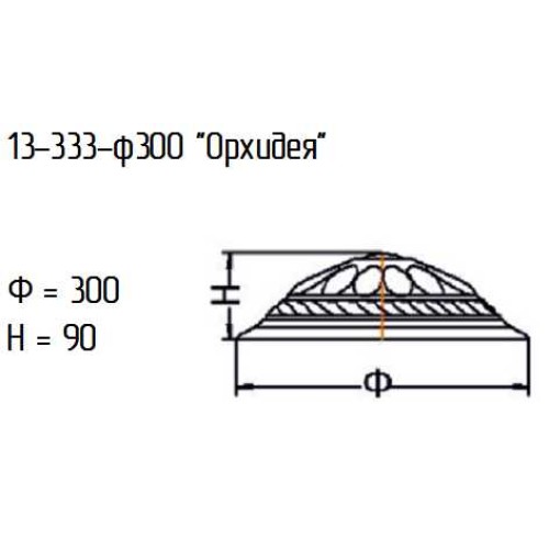 Рассеиватель 13-333-ф300 "Орхидея" алеб.мат.зел.срб.