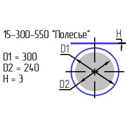 Рассеиватель 15-300-550 "Полесье" бел. 1 цв.