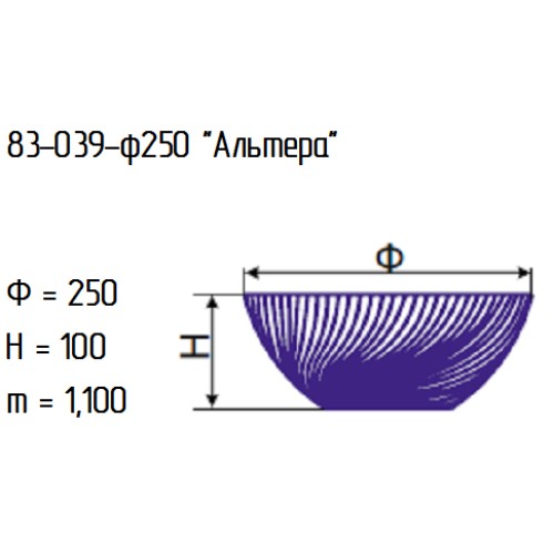 Салатник 83-039-25 см. "Альтера" зел.