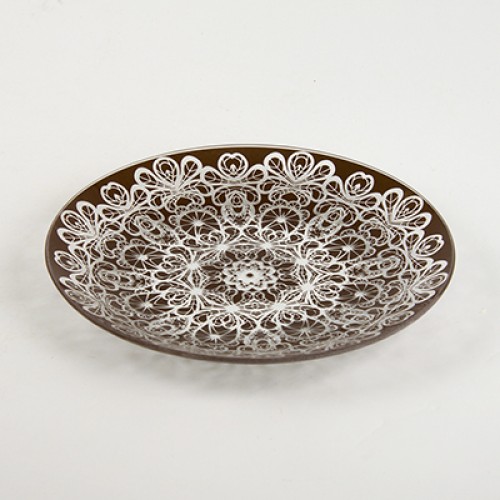 Тарелка обеденная 85-141-26 см. "Кружево 1" шоколад. 1 цв.