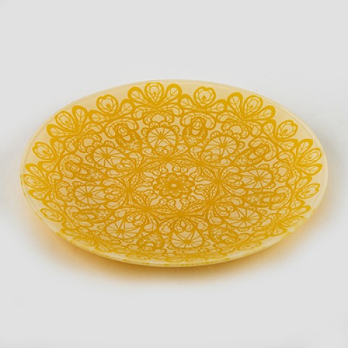 Тарелка обеденная 85-141-30 см. "Кружево 1" орж.бел. 2 цв.