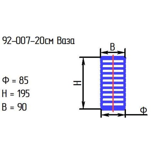Ваза 92-007-20 см. жел.102С