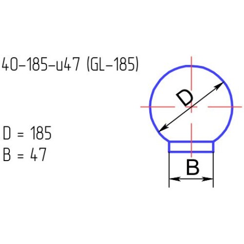 Рассеиватель 40-185-и47 опал.мат. (GL-185)