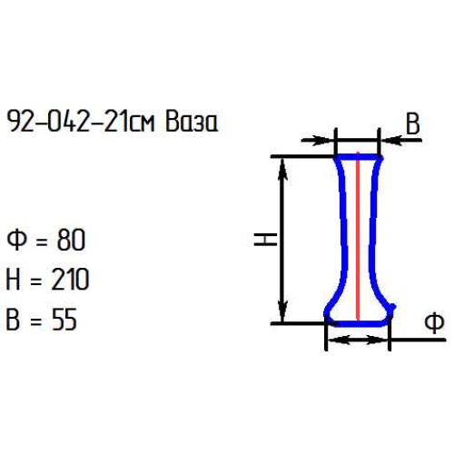 Ваза 92-042-21 см. беж.