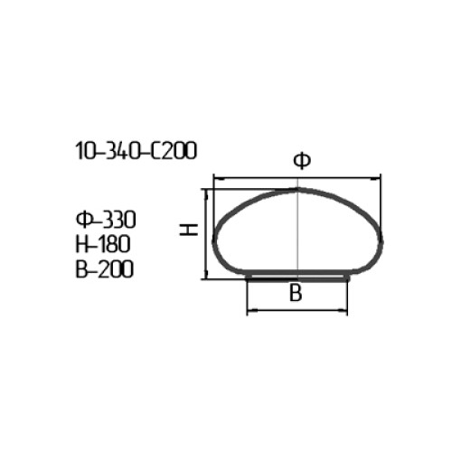 Рассеиватель 10-340-ф330 с200 опал.  (GL-330)