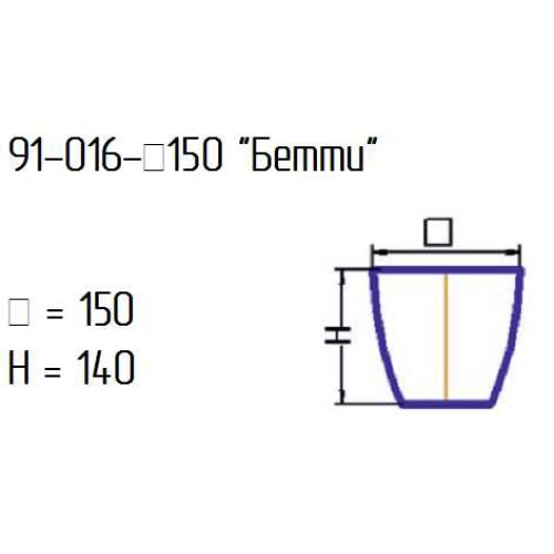 Кашпо 91-016-ф150/h140 в12 "Бетти" проз.крш.зел.флуоресцент