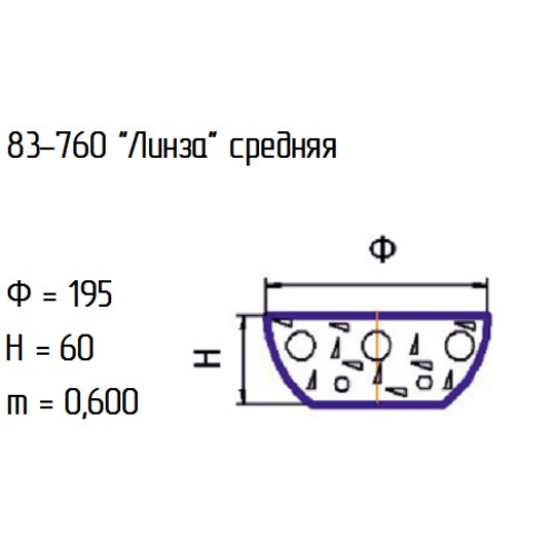 Салатник 83-760-19,5 см. "Линза" ср.дым.
